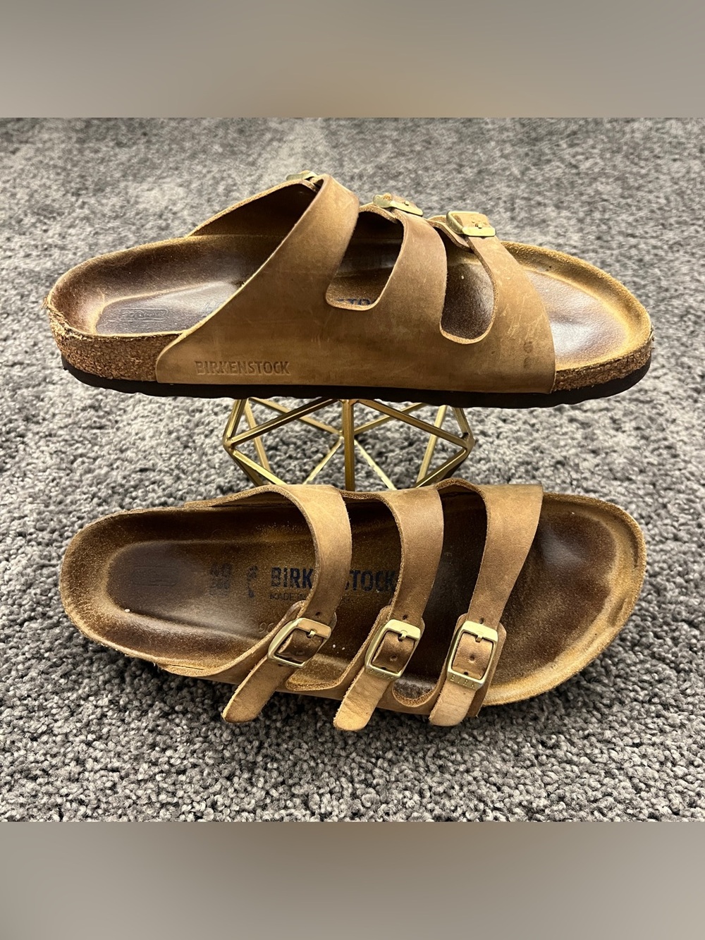 Birkenstock Florida Sandals Women’s Size 9 EU 40 Soft Footbed Birkibuc Mocha
